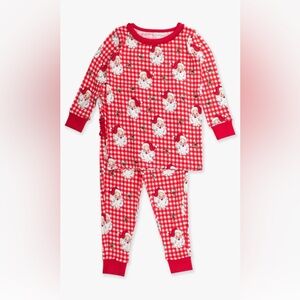 Ruffle Butts Red Checkered Dear Santa Pajama Set